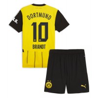 Fotbalové Dres Borussia Dortmund Julian Brandt #10 Dětské Domácí 2024-25 Krátký Rukáv (+ trenýrky)